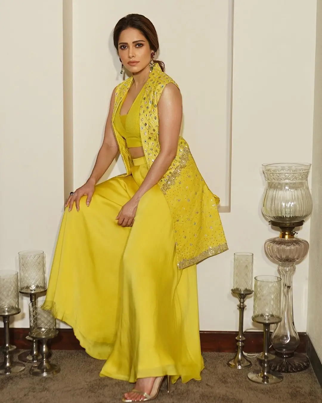 Nushrratt Bharuccha Stills In Yellow Lehenga Choli